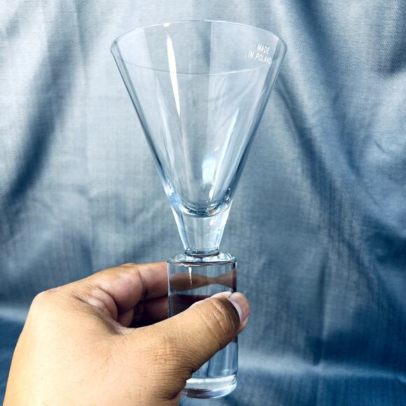 90s Sasaki Japan Colonnade Crystal Goblet VTG Blown Glass Poland Replacement - Picture 10 of 10